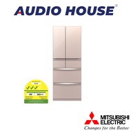 MITSUBISHI MR-WX47LG-F-P  461L 6 DOOR FRIDGE  GLASS BEIGE  3 TICKS  W650xH1696xD699MM  1 YEAR WARRAN