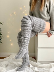內衣絲襪大腿高筒襪加大碼針織毛絨襪保暖褲