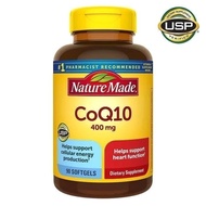ต้นฉบับนำเข้า Nature Made CoQ10 200mg/400mg 140 /90 Softgels โคคิวเทน คิวเทน Q10