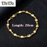 Pure 916 gold bracelet women simple ingot bracelet women