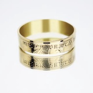 智利硬幣戒指 10 比索 1981-1990，男士硬幣戒指，女士硬幣戒指