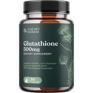Pure Glutathione Supplement 500 mg GSH - Pure Skin Whitening Pills Natural Antioxidant with Milk Thi