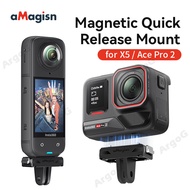 aMagisn Magnetic Quick Release Mount for Ace Pro 2 / X5 Composite Plastic Material Mount Insta360 X5