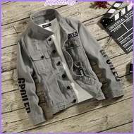 Ready Stock jaket jeans lelaki denim coat Autumn denim jacket men's Korean casual jacket teen slim v