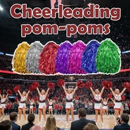Cheerleading Pom Poms With Durable Metallic Foil 7 Colors Available For Parties And Events T2g0