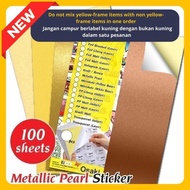 A4 Metallic Sticker | Pearl Sticker | Glitter Sticker | Sparkling Sticker