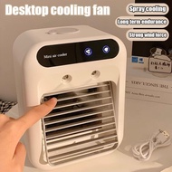 Wireless Air Cooler Fan Dual Spray USB AIR COOLER Mini Fan Portable Fan Cooling Fan Air Conditioner Aircond Mini Conditioning Rechargeable Air Humidifier Desktop Fan 风扇 冷风机
