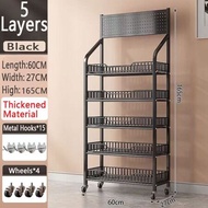 Supermarket Snack Shelf Snack Rack Display Stand Metal Retail Chip Cart with Wheels and 15 Hooks 4/5