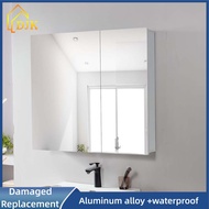 DJK Aluminum Alloy Bathroom Mirror Cabinet Wall Mounted Waterproof Bathroom Mirror Cabinet Storage Box Mirror Box Bathroom Mirror Box