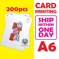 Card Printing A6 Color Printing 260gsm Art Card, 310gsm Art Card, 250gsm Ivory Card, 300gsm Ivory Ca