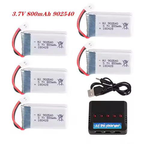 High Quality 3.7V 800mAh 902540 Lipo Battery For Syma X5 X5C X5S X5SC X5HW X5HC X5SW M68 X300 X400 X