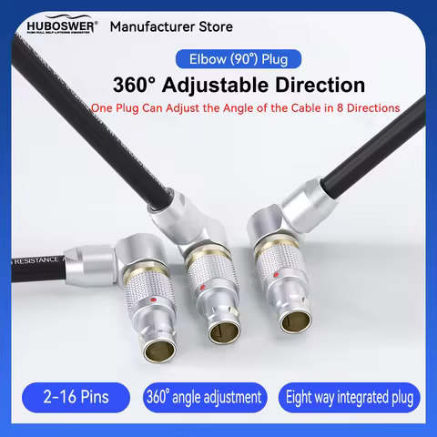 Anglissimo Adjustable Right Angle Plug FSG 0B 1B 3B Series 2 3 4 5 6 7 8 9 10 12 14 16 30 32Pins Pus