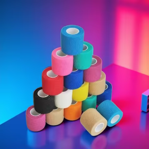 Kinesiology Tape Sport Self Adhesive Elastic Bandage First Aid Tape Wrap Stretch Bandage Cohesive Ba