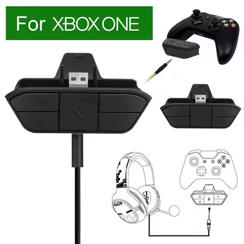 For Xbox ONE Stereo Headset Adapter Audio Mic Headphone Converter Adjust Audio Balance Controller 3.