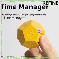 REFINEMENT USB Rechargeable Timer, 2 Volume Adjustable LED Screen Automatic Rotating Timer, 1/3/5/10