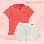 Titleist Sports Skirt for Pickleball, Badminton, Tennis, 2-Layer Pleated Skirt + Genuine Fabric Coll