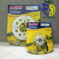 GIR GEAR DEPAN BELAKANG GRAND 415 TAJIMA GIR GEAR DPN 415 - 13T 14T GIR GEAR BLK 415 TAJIMA