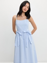 [Pomelo] เดรสลายจุดแต่งโบว์ / Bow Polka Dot Dress