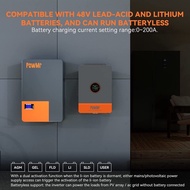 

 Split-Phase 10KW 48V Hybrid Inverter 120/240V AC 200A MPPT Solar Charger Controller Max PV 500Vdc