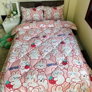 Chăn chần bôngBộ 5 món ga gối và chăn phao CoCo Poly Cotton chần bông dày loại 1 mềm êm