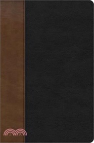 KJV Personal Size Giant Print Bible, Black/Brown Leathertouch, Indexed