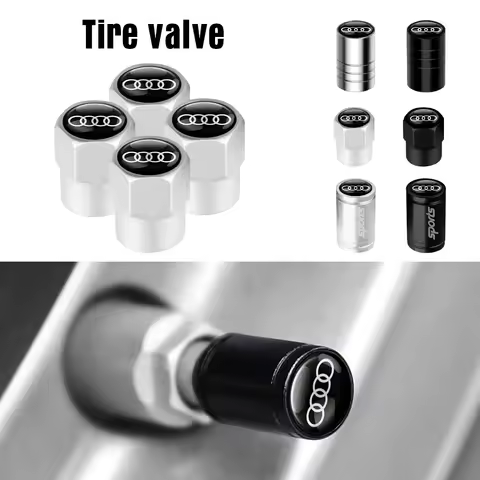 For OOOO Audi RS S SLINE A1 A3 A4 B5 B7 B8 A5 A6 C6 C7 Q3 Q5 Q7 A7 A8 RS Car Wheel Tire Valve Caps T