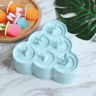 6cup Triangle Popsicle Mold/Jelly Pudding Ice Cream Silicone Mold