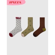 3 Pairs Dots Cute Long Socks Women