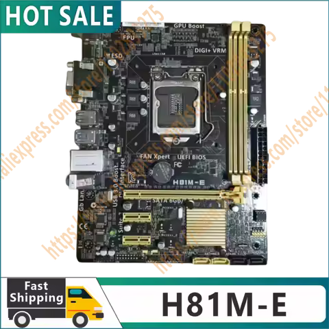 Original H81M-E Motherboard Micro ATX Systemboard LGA1150 H81M DDR3 H81 16GB Desktop PC Mainboard US