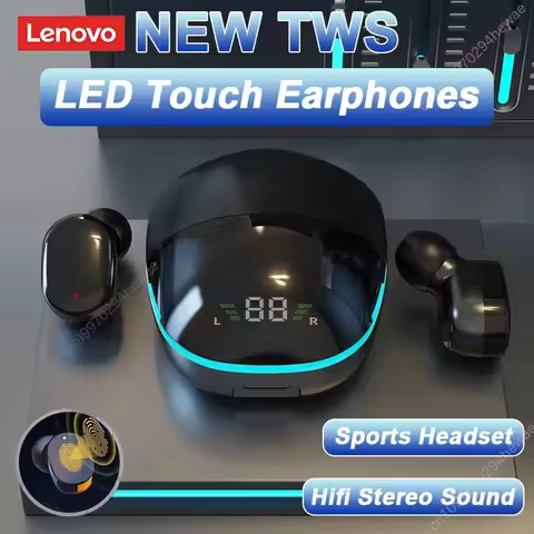 Lenovo G9S New Wireless Bluetooth Earphones Sports Headphones TWS Touch Control Headset with Mic Ear