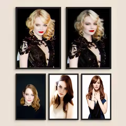 Actress E-Emma S-Stone Poster HD art, waterproof, sticky wall, home decoration (living room, bedroom