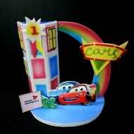 Mcqueen Cars cake Topper, cars birthday cake decoration, birthday cake decoration, birthday cake dec