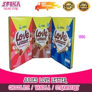 JULIES LOVE LETTERS WITH CHOCOLATE VANILA & STRAWBERRY FLAVOUR 100G