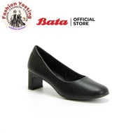 *Best Seller* Bata Leather Shoes Degree Formal Work For Women 2-Inch Heels Black Code 7516661_Fa