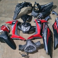 full set cover body kasar halus supra x 125 fi merah copotan original