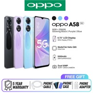 OPPO A58 5G Smartphone l 8GB RAM + 256GB ROM | 67W SUPERVOOC | 5000mAh Long Lasting Battery