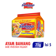 Sedaap Mie Instan Ayam Bawang Bag 71gr isi 5 pcs