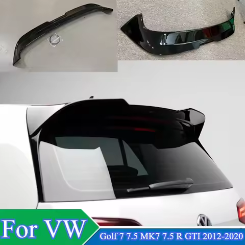 For VW Golf 7 7.5 MK7 7.5 R GTI GTD R-LINE E-GOLF 2012-2020 Oettinger Style Rear Roof Spoiler Wings 