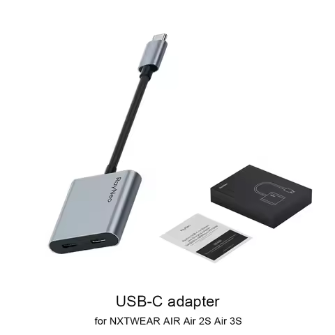 RAYNEO USB-C Adapter for RayNeo Air 3s, Air 2s, Air 2 Sup 4K@60Hz Video Output 100W Charging works f