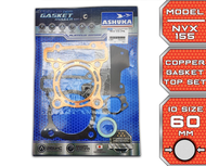 NVX 155 V1V2 & AEROX 155 V1/V2 ASHUKA TOP GASKET SET *** WITH COPPER HEAD GASKET **** STD SIZE 60MM 