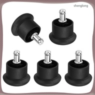 5 Pcs White Carpet Foot Casters Wheels Heavy Duty 6.50X5.00X5.00CM Black