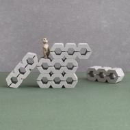 獨家設計【迷你水泥空心磚】菱形六入一組