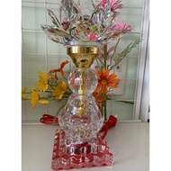 Led Crystal Glass Lotus Light, Full Color Light, Used To Decorate Buddha Altar, Family.