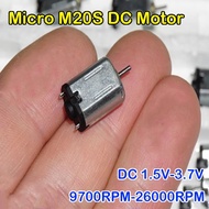 M20S Precision Motor DC 1.5V-3.7V 26600RPM High Speed 10mm High Speed Micro Mini DC Motor 10mm*12.6m