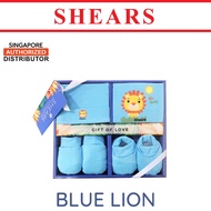 Shears Baby Gift Set Safari 4 Pcs Clothing Set Blue Lion