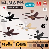 ELMARK SAKI 42" REMOTE CEILING FAN | DC MOTOR  | KIPAS SYLING REMOTE | DESIGNER FAN | ELMARK BABY FA