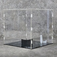 Hộp trưng bày Acrylic trong suốt lắp ráp hộp thủy tinh thay thế bằng nhựa chống bụi bảo vệ với đế mà