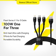 Baseus 100W 3 in 1 USB Cable For i14 13 12 11 pro max Huawei P50 Fast Charging For iP Type C Micro D
