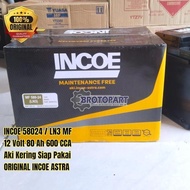 INCOE MF 58024 LN3 12V 80AH CAR BATTERY READY TO USE DRY BATTERY ORIGINAL AND TRUSTED