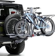 WILDROAD Hitch Bike Rack, Wobble Free Smart Tilting Bike Rack, Foldable 2-Bike Rack for Standard, Fa